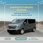 Keleivinio mikroautobuso nuoma Renault Trafic automatas  Patogus