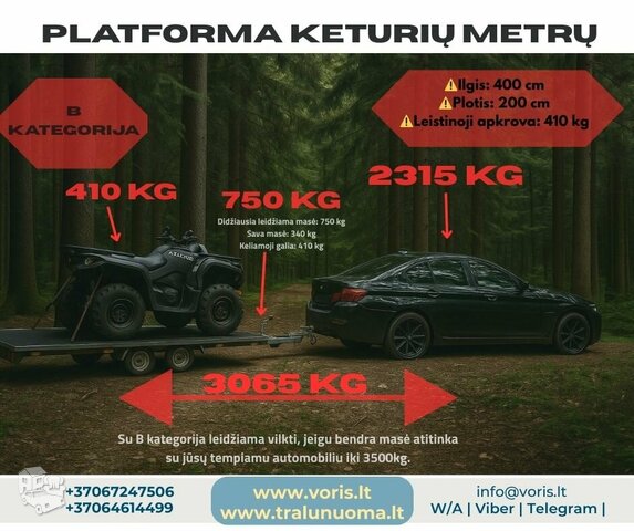 Išsinuomok 4 metrų platformą su B kategorija Su B kategorija