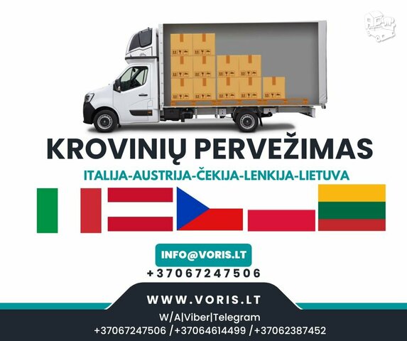 ( ČEKIJA ) - LIETUVA – ITALIJA – LIETUVA  Greitai. Patikimai.