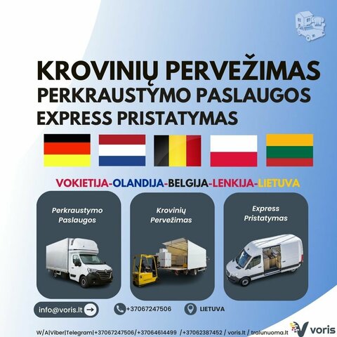 KROVINIAI - Krovinių pervežimas į Lietuvą, Latviją, Estiją Mar