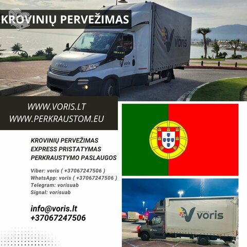 KROVINIŲ PERVEŽIMAI PORTUGALIJA - LIETUVA +37067247506 ARBA
