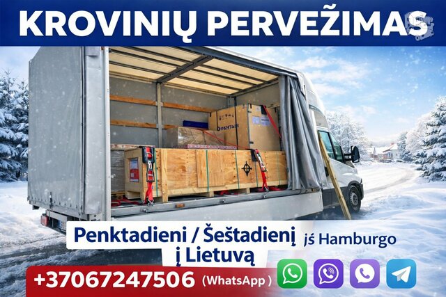 Krovinys - HAMBURGAS ⇄ LIETUVA KROVINIŲ PERVEŽIMAS Daliniai ir