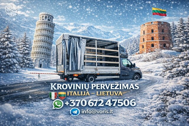 EXPRESS GABENIMAS - ITALIJA – LIETUVA KROVINIŲ PERVEŽIMAS Mes si