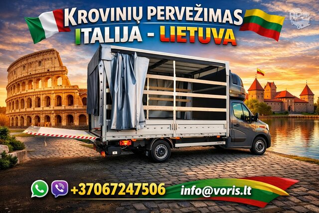 EXPRESS / SKUBUS PERVEŽIMAS - ITALIJA – LIETUVA KROVINIŲ PERVE