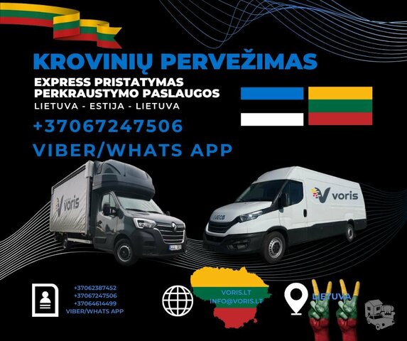 ŠIANDIEN - RYTOJ - ESTIJA – LIETUVA Krovinių pervežimas Baldų