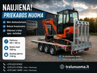 Priekabos nuoma ekskavatoriukams