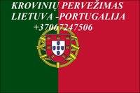Perkraustymo paslaugos PORTUGALIJA-Lietuva-PORTUGALIJA  LT-PT-LT