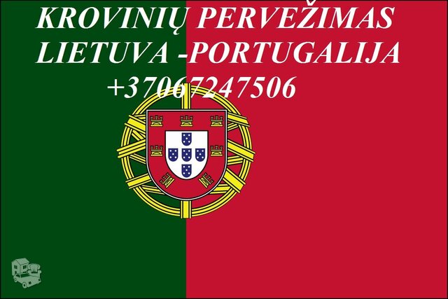 Perkraustymo paslaugos PORTUGALIJA-Lietuva-PORTUGALIJA  LT-PT-LT