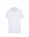 Balti marškiniai mergaitėms trumpomis rankovėmis