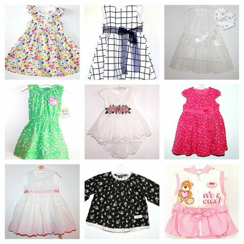 Puošnios ir kasdieninės suknelės 0-1 metų mergaitėms