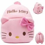 Minkšta pliušinė vaikiška kuprinė Hello Kitty