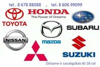 Japoniškų automobilių dalys, Toyota, Subaru, Nissan, Mazda