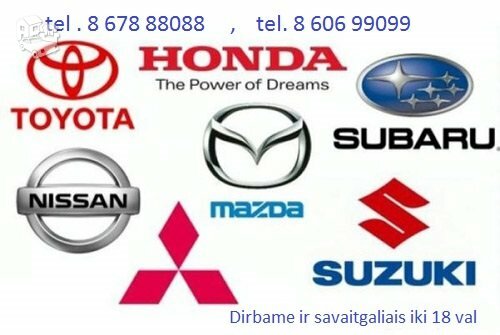 Japoniškų automobilių dalys, Toyota, Subaru, Nissan, Mazda