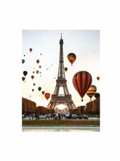 Tapybos pagal skaičius rinkinys "Romantic Balloons In Paris"