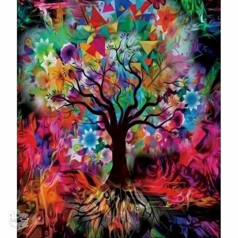 Tapybos pagal skaičius rinkinys "Colorful Tree"