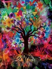 Tapybos pagal skaičius rinkinys "Colorful Tree"