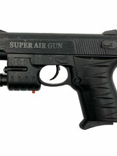 Airsoft pistoletas su lazeriniu taikikliu