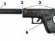 Airsoft pistoletas su duslintuvu PK-C43-1