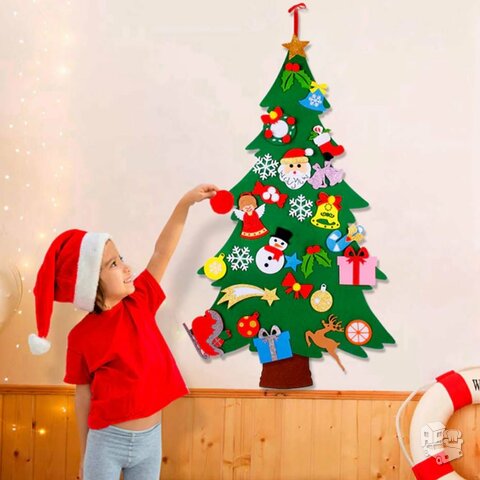 Kalėdinė eglutė iš veltinio, žaidimas + dekoracija