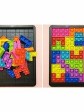Mozaika-tetris iš pop it ”Building block game”