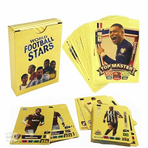 Futbolo kortelių rinkinys - World Football Stars, 50vnt.