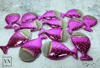 Šepetėlis nagų dulkėms valyti Fish Dark Pink