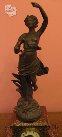 Skulptūra -laikrodis, L. Guillemin „L'iris", XIX a. pab.,