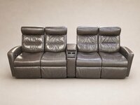 Keturvietė sofa su reklainerio mechanizmu