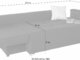 Sofa – lova Nr143 pilka su miego funkcija ir dėže patalynei