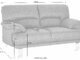 Minkšta sofa dvivietė Nr4(2) struktura rusva