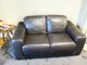Natūralios odos sofa