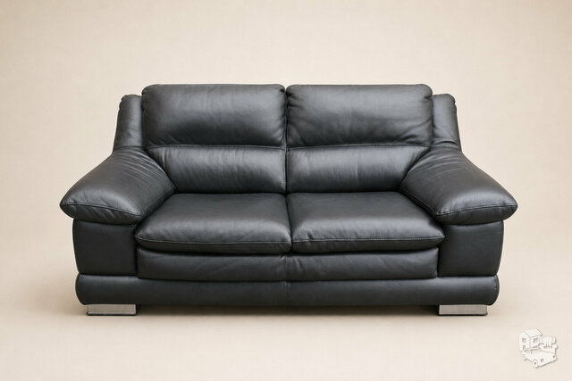 Natūralios odos sofa