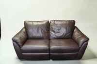 Natūralios odos sofa su reklainerio mechanizmu