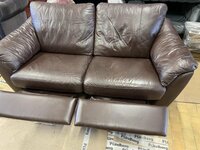 Natūralios odos sofa su reklainerio mechanizmu