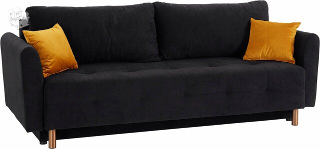 Minkšta sofa lova Nr153 juoda