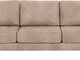 Minkšta sofa Nr164 smėlio spalvos natūrali oda+pufas