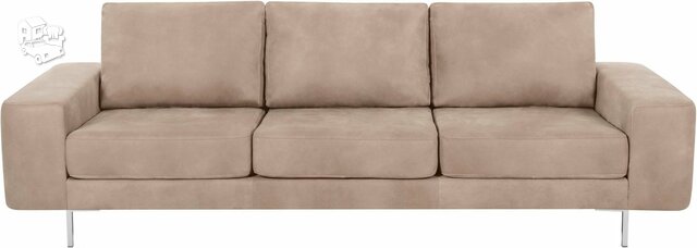 Minkšta sofa Nr164 smėlio spalvos natūrali oda