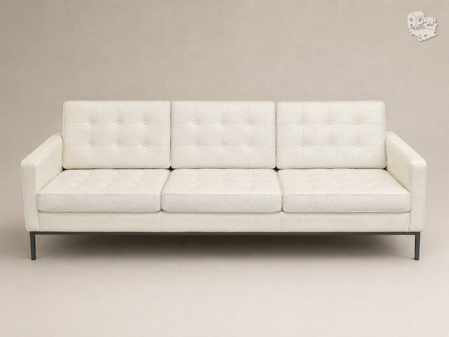 Natūralios odos sofa