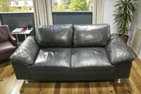 Natūralios odos sofa