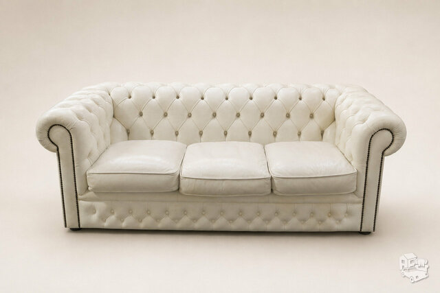 Chesterfield natūralios odos sofa