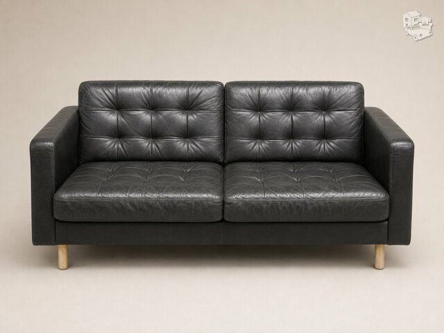 Natūralios odos sofa