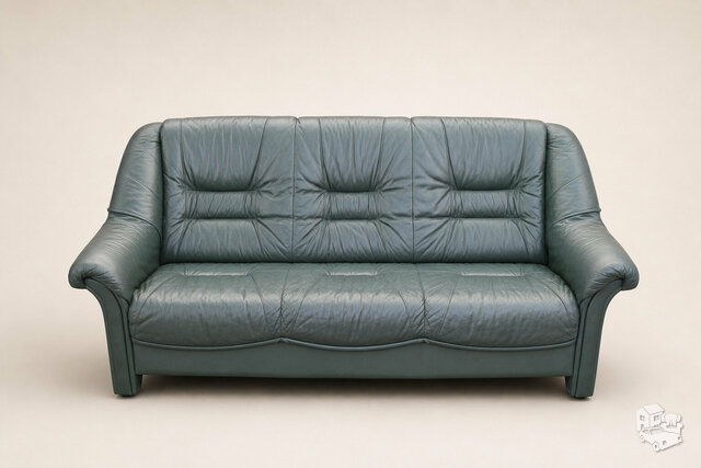 Natūralios odos sofa