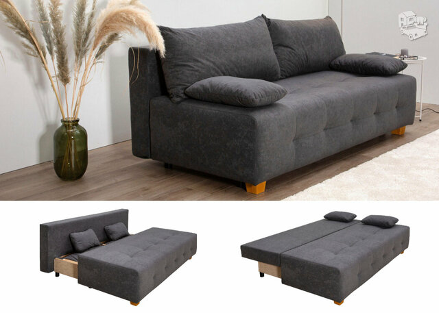 Sofa lova Bella II su miego funkcija ir daiktadėže