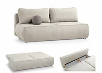 Minkšta sofa – lova su dėže patalynei „Davia”