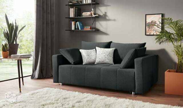 Minkšta sofa/sofa–lova su dėže patalynei “Danny”