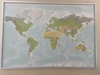 Didelis paveikslas - pasaulio žemėlapis