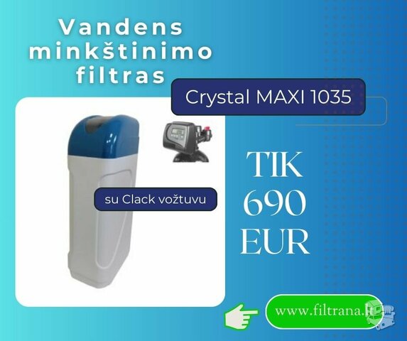 Vandens minkštinimo filtras su Clack valdymo vožtuvu