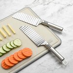 Prancūziškų fri bulvyčių ir kitų daržovių figūrinis peilis