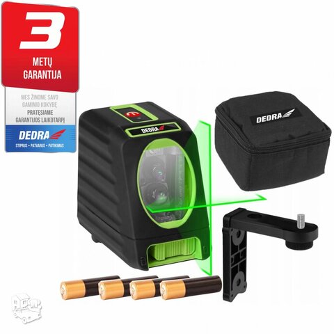 Lazerinis nivelyras žalios spalvos DEDRA MC0903