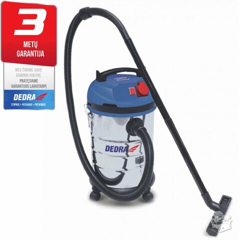Pramoninis sauso ir drėgno valymo siurblys 30L, 1400W DEDRA